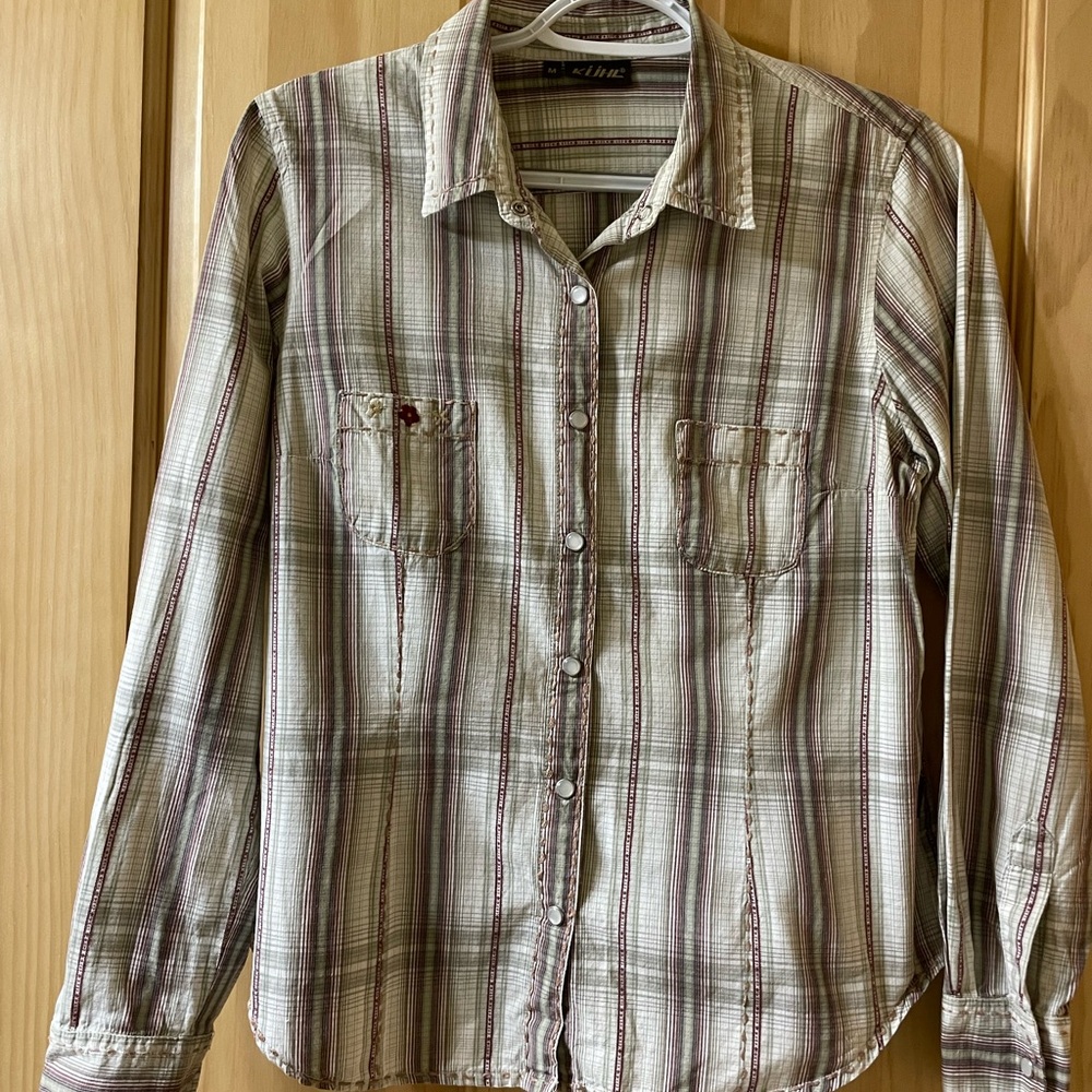 Women’s Medium Kuhl Plaid Long Sleeve Shirt